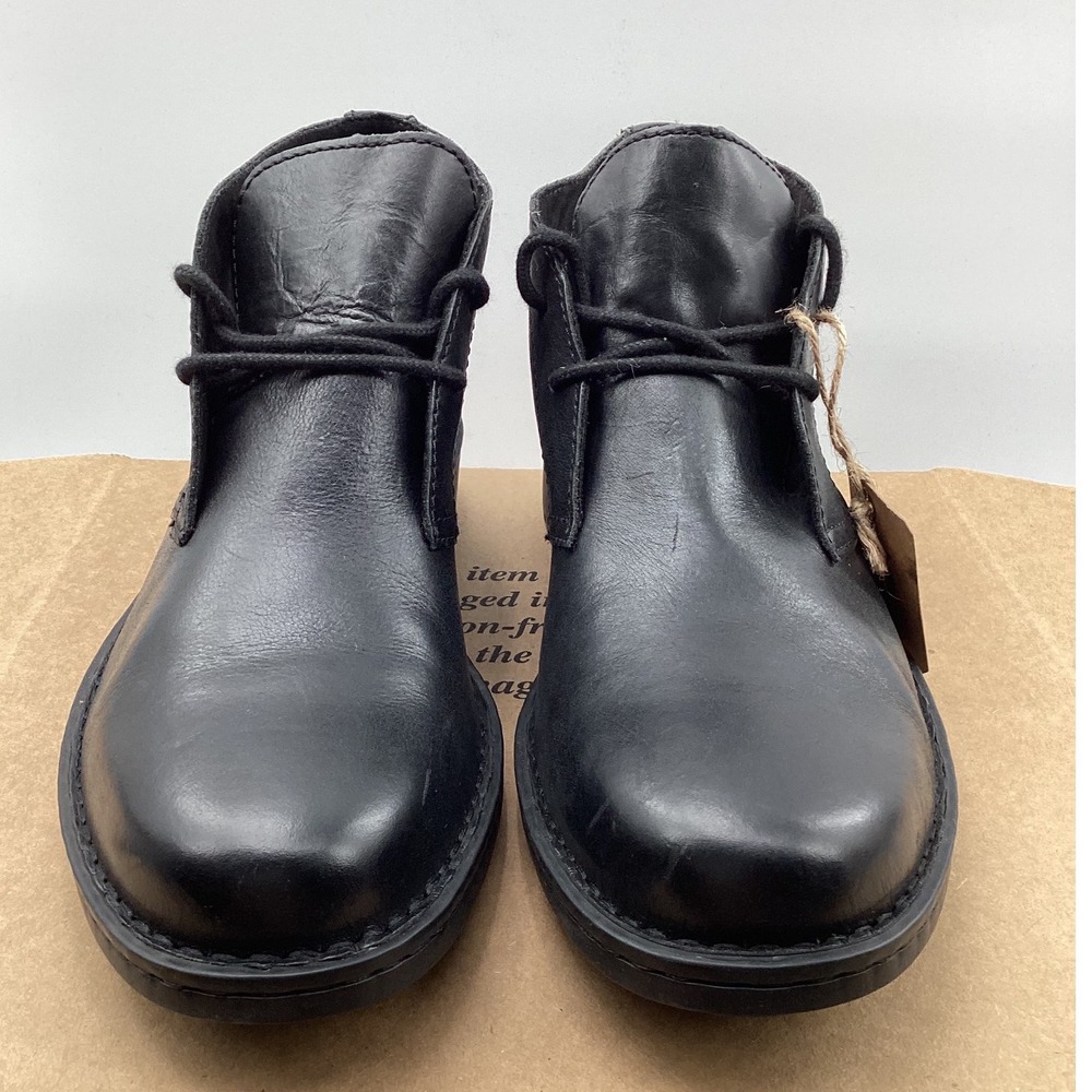 Born Harrison Black Leather Chukka Boots Mens 10M BM0019503 Ankle Desert Boots